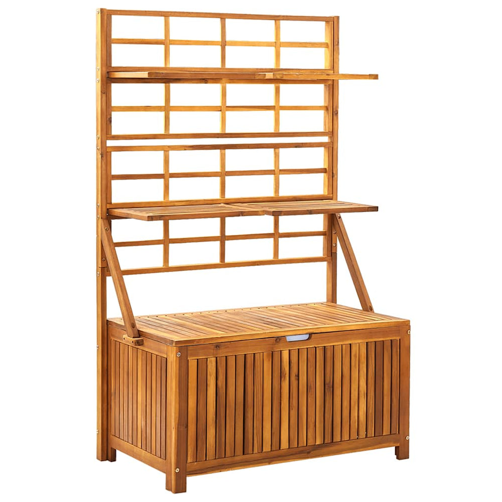 vidaXL Storage Chest with Trellis 99x55x160cm Solid Acacia Wood