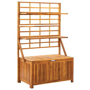 vidaXL Storage Chest with Trellis 99x55x160cm Solid Acacia Wood