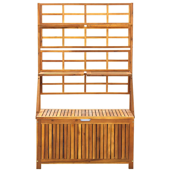 vidaXL Storage Chest with Trellis 99x55x160cm Solid Acacia Wood