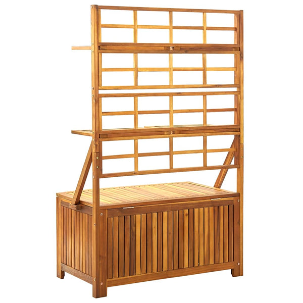 vidaXL Storage Chest with Trellis 99x55x160cm Solid Acacia Wood