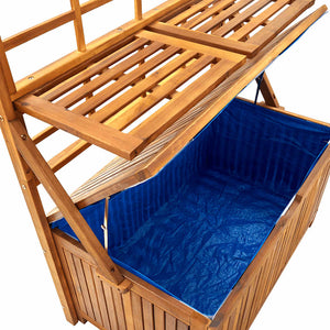 vidaXL Storage Chest with Trellis 99x55x160cm Solid Acacia Wood