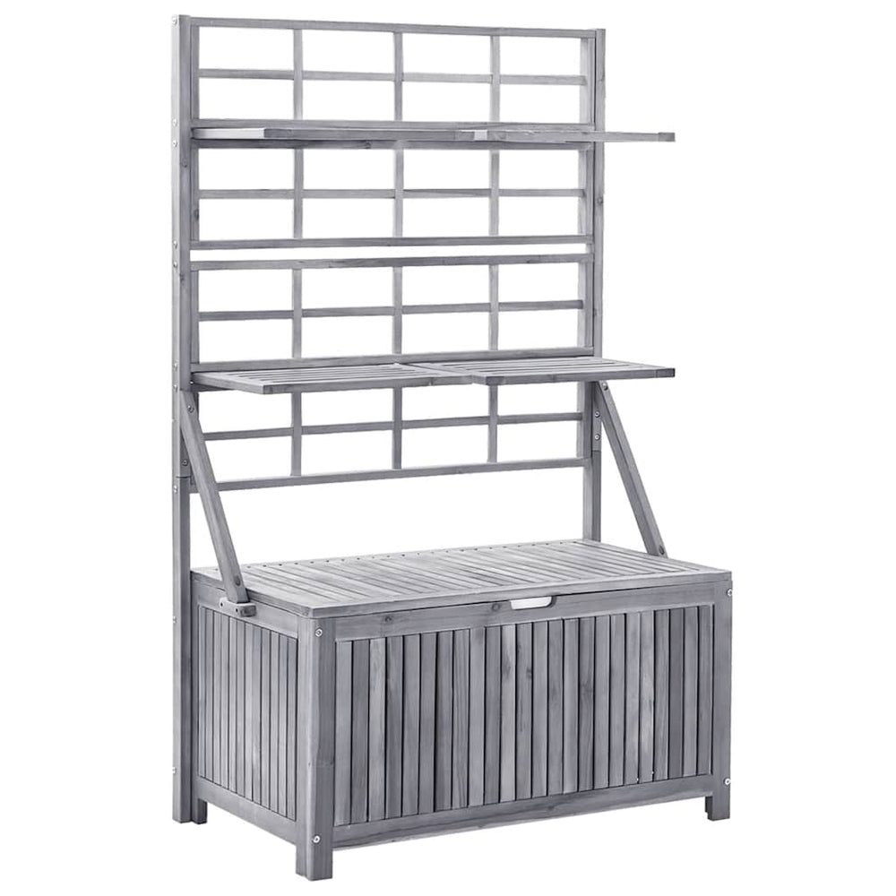 vidaXL Storage Chest with Trellis 99x55x160cm Solid Acacia Wood
