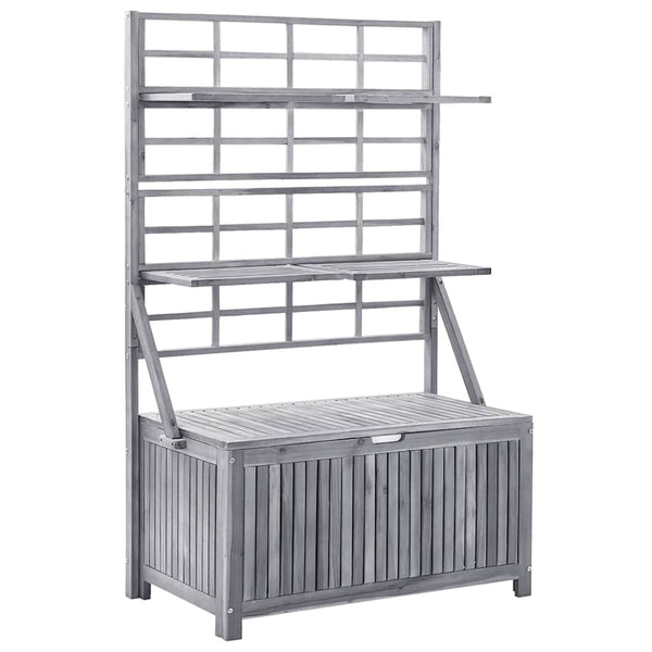 vidaXL Storage Chest with Trellis 99x55x160cm Solid Acacia Wood