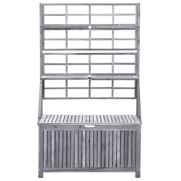 vidaXL Storage Chest with Trellis 99x55x160cm Solid Acacia Wood