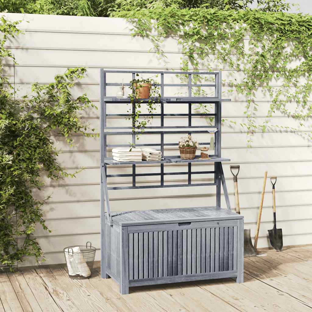 vidaXL Storage Chest with Trellis 99x55x160cm Solid Acacia Wood