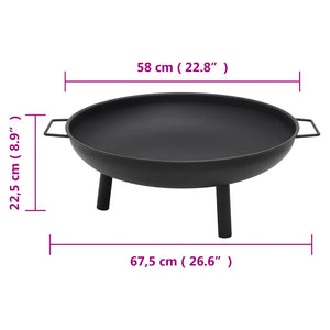 Feuerschale 67,5x58x22,5 cm Stahl