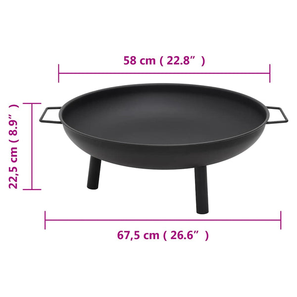 Feuerschale 67,5x58x22,5 cm Stahl