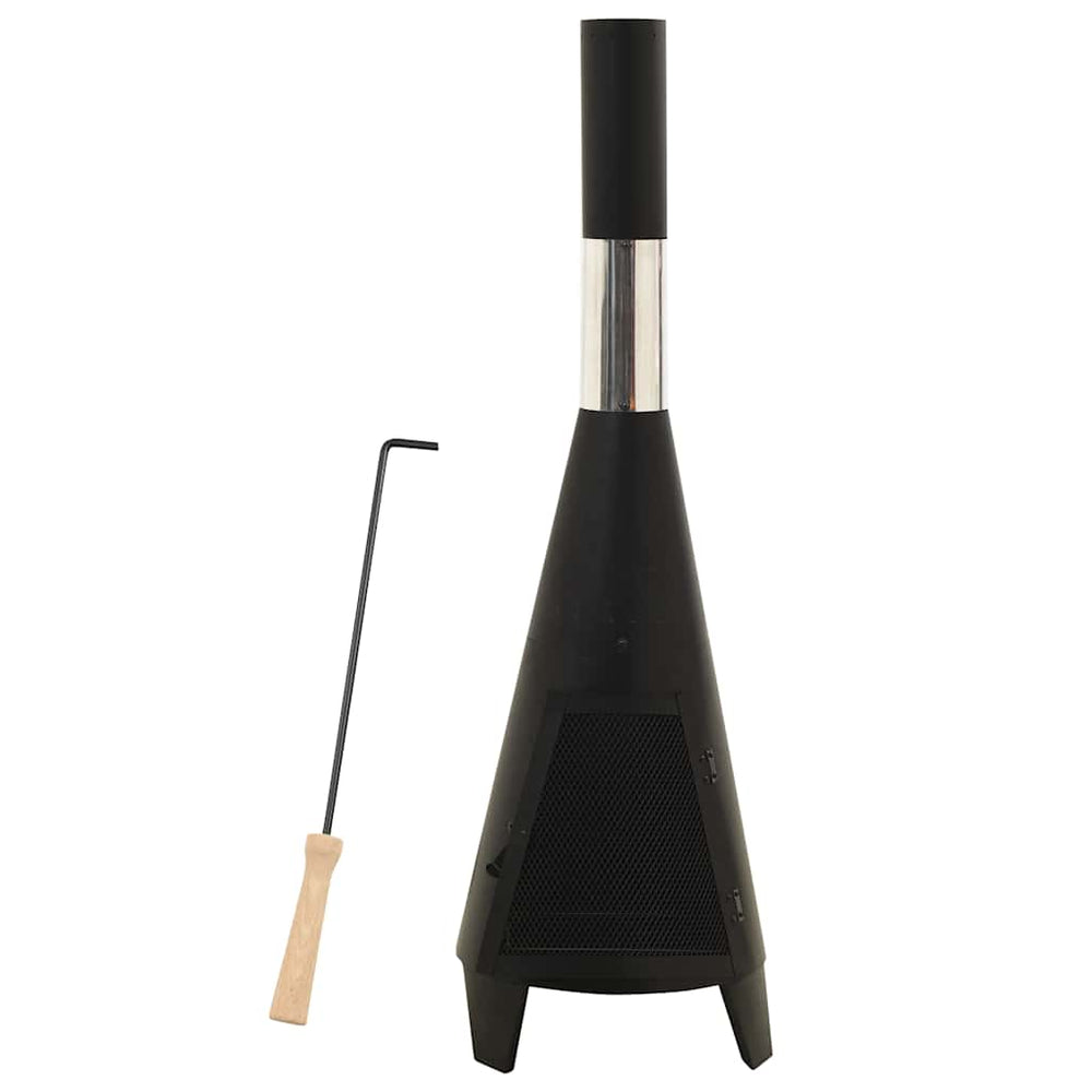 vidaXL Garden Oven with Poker 38x38x122 cm Steel