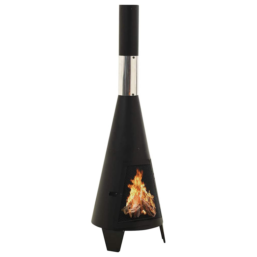 vidaXL Garden Oven with Poker 38x38x122 cm Steel