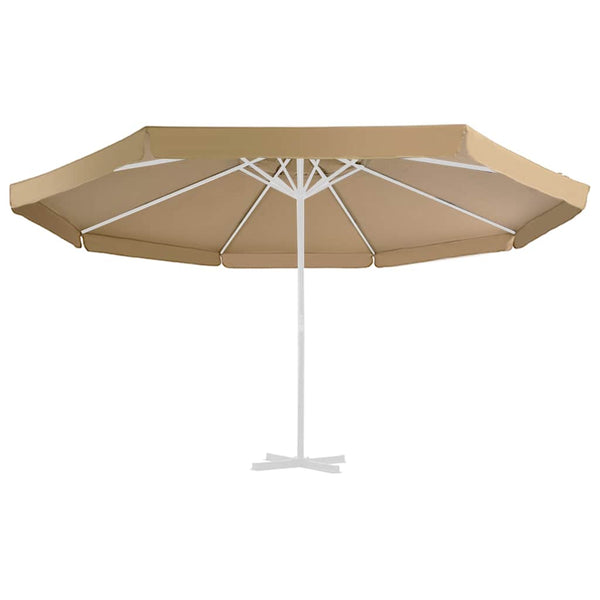 vidaXL Replacement Cover for Parasol Taupe 515 cm