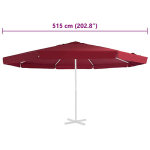 vidaXL Parasol Replacement Cover Burgundy 515 cm