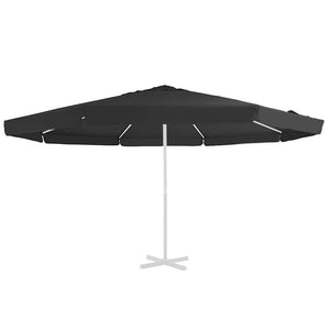vidaXL Replacement Canopy for Parasol Black 515 cm