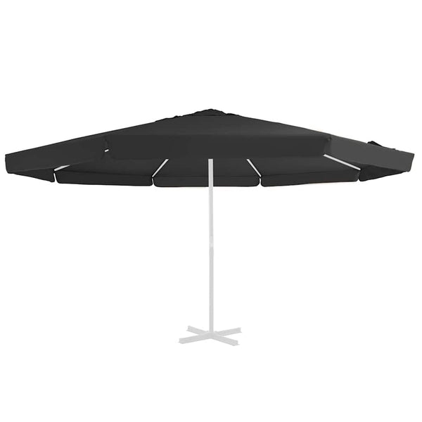 vidaXL Replacement Canopy for Parasol Black 515 cm