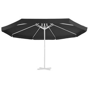 vidaXL Replacement Canopy for Parasol Black 515 cm