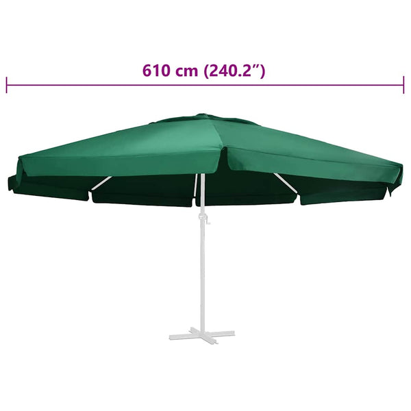Ersatzbezug für Sonnenschirm Grün 610 cm