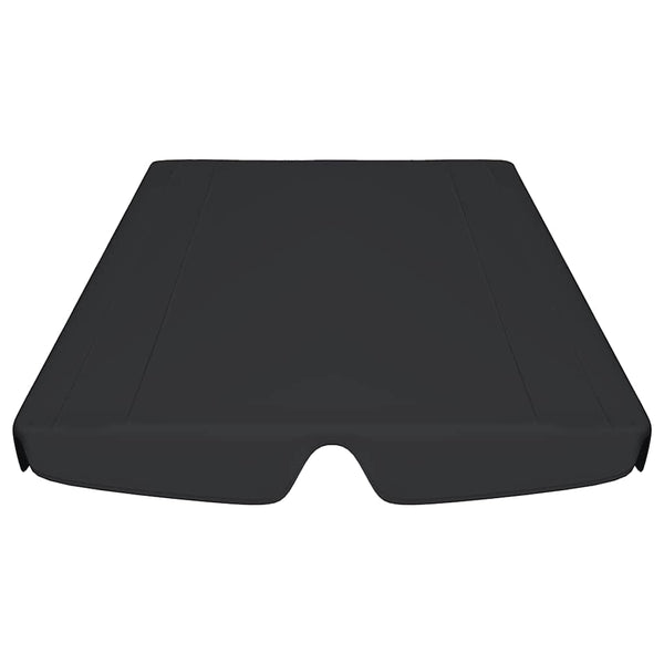 vidaXL Replacement Roof for Hollywood Swing Black 188/168x145/110 cm