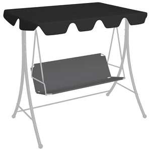 vidaXL Replacement Roof for Hollywood Swing Black 188/168x145/110 cm