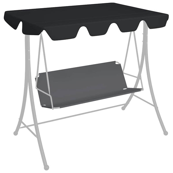 vidaXL Replacement Roof for Hollywood Swing Black 188/168x145/110 cm