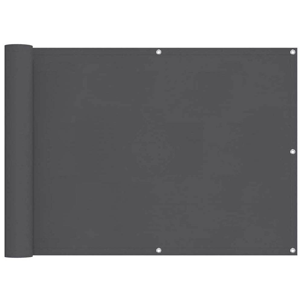 vidaXL Balcony Privacy Screen Anthracite 75x500 cm Oxford Fabric