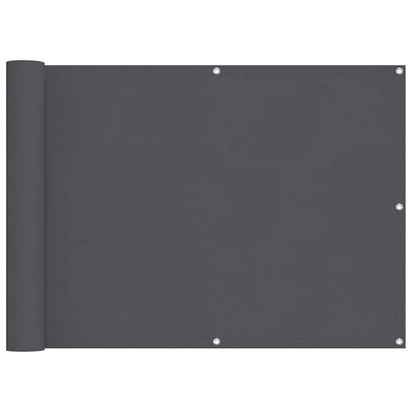 vidaXL Balcony Privacy Screen Anthracite 75x500 cm Oxford Fabric