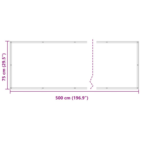 vidaXL Balcony Privacy Screen Anthracite 75x500 cm Oxford Fabric