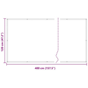 vidaXL Balcony Privacy Screen Anthracite 120x400 cm Oxford Fabric