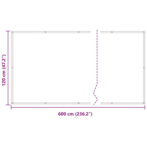 vidaXL Balcony Privacy Screen Anthracite 120x600 cm Oxford Fabric
