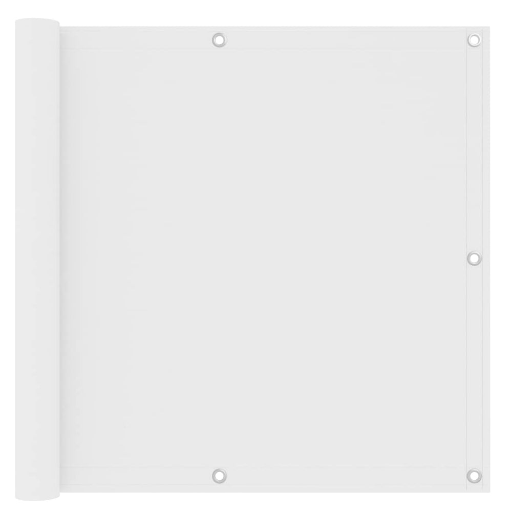 vidaXL Balcony Privacy Screen White 90x400 cm Oxford Fabric