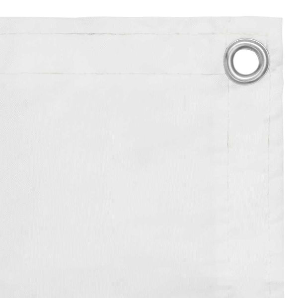 vidaXL Balcony Privacy Screen White 90x400 cm Oxford Fabric