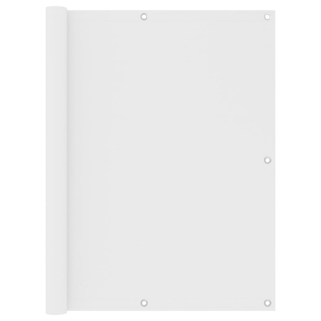 vidaXL Balcony Privacy Screen White 120x300 cm Oxford Fabric