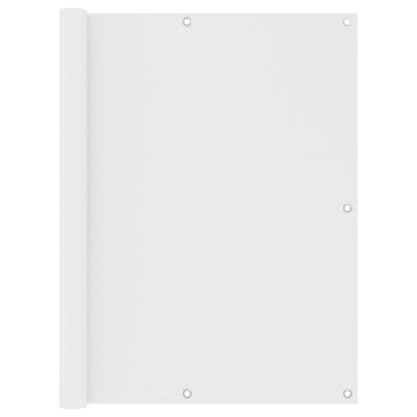 vidaXL Balcony Privacy Screen White 120x300 cm Oxford Fabric