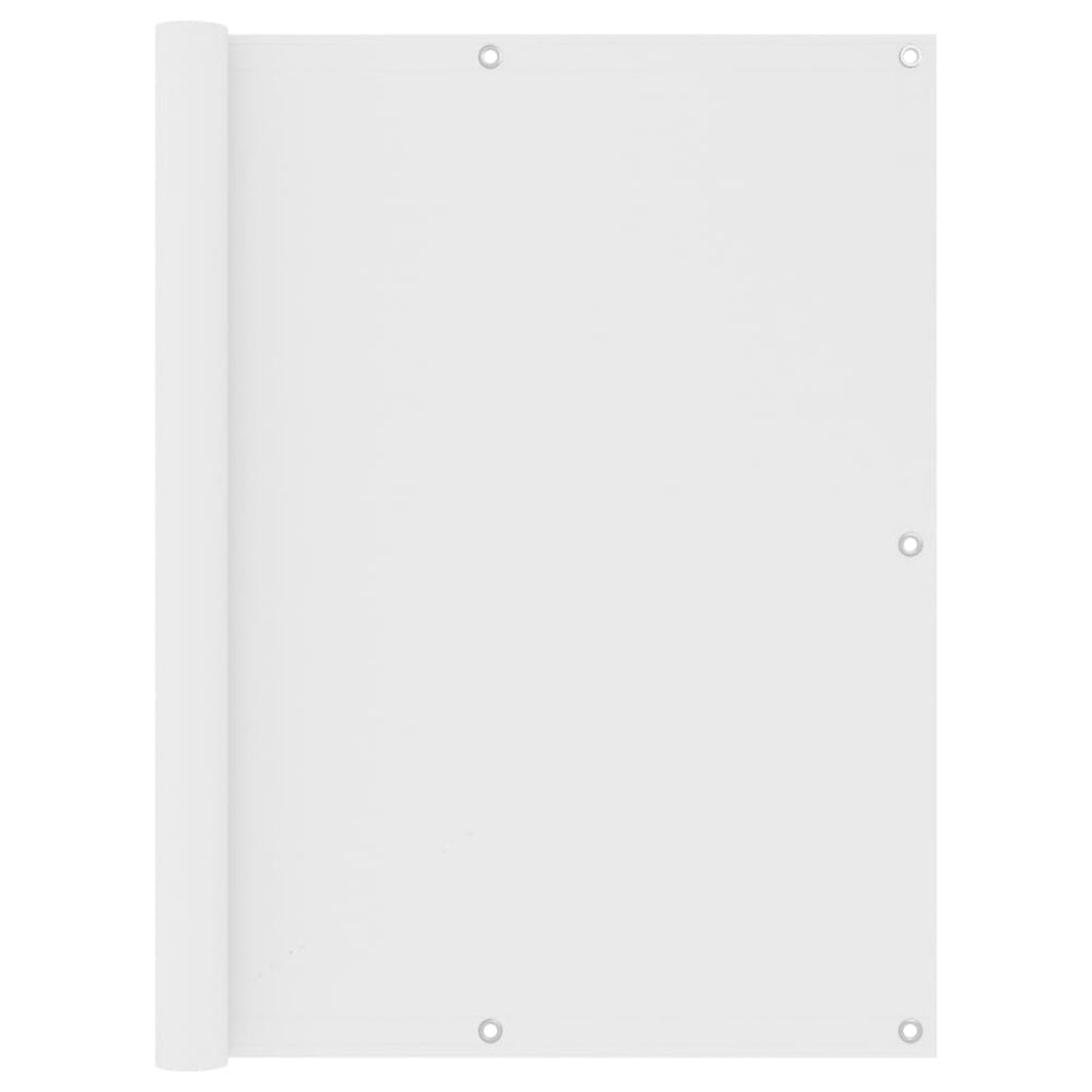 vidaXL Balcony Privacy Screen White 120x400 cm Oxford Fabric