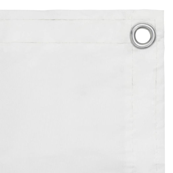 vidaXL Balcony Privacy Screen White 120x400 cm Oxford Fabric