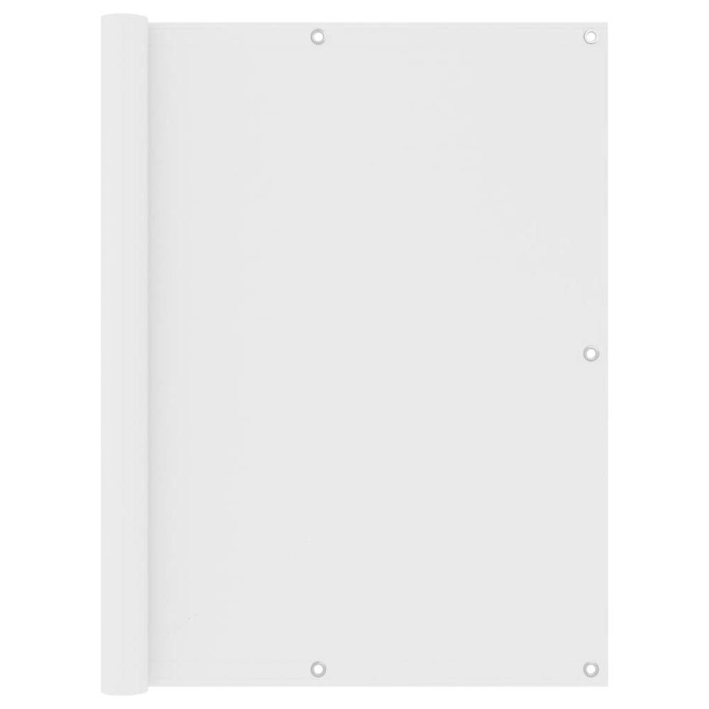 vidaXL Balcony Privacy Screen White 120x500 cm Oxford Fabric