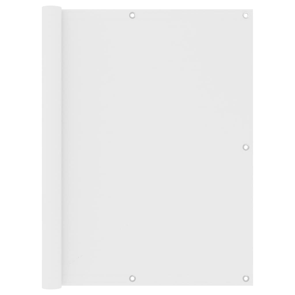 vidaXL Balcony Privacy Screen White 120x500 cm Oxford Fabric