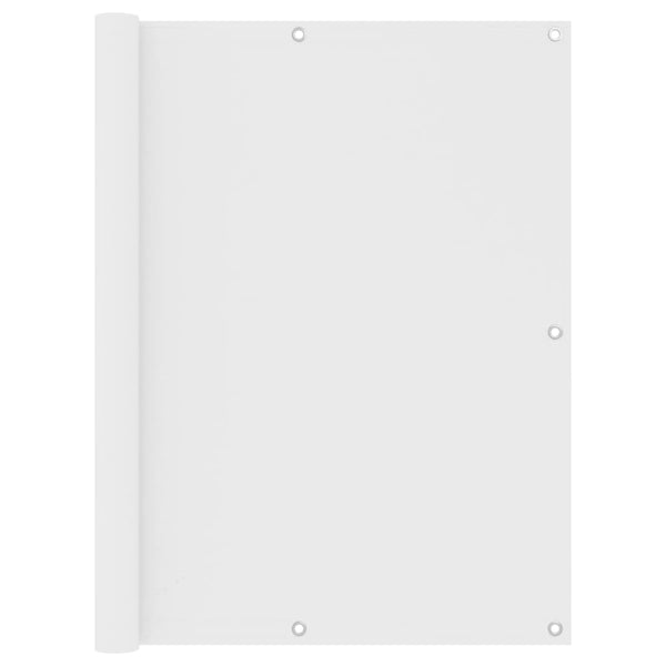 vidaXL Balcony Privacy Screen White 120x500 cm Oxford Fabric