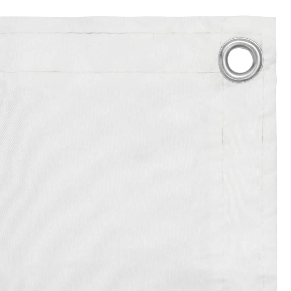 vidaXL Balcony Privacy Screen White 120x600 cm Oxford Fabric