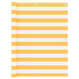 vidaXL Balcony Privacy Screen White and Yellow 120x300 cm Oxford Fabric