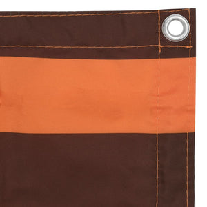 vidaXL Balcony Privacy Screen Orange and Brown 75x500 cm Oxford Fabric