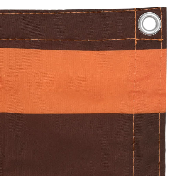 vidaXL Balcony Privacy Screen Orange and Brown 75x500 cm Oxford Fabric