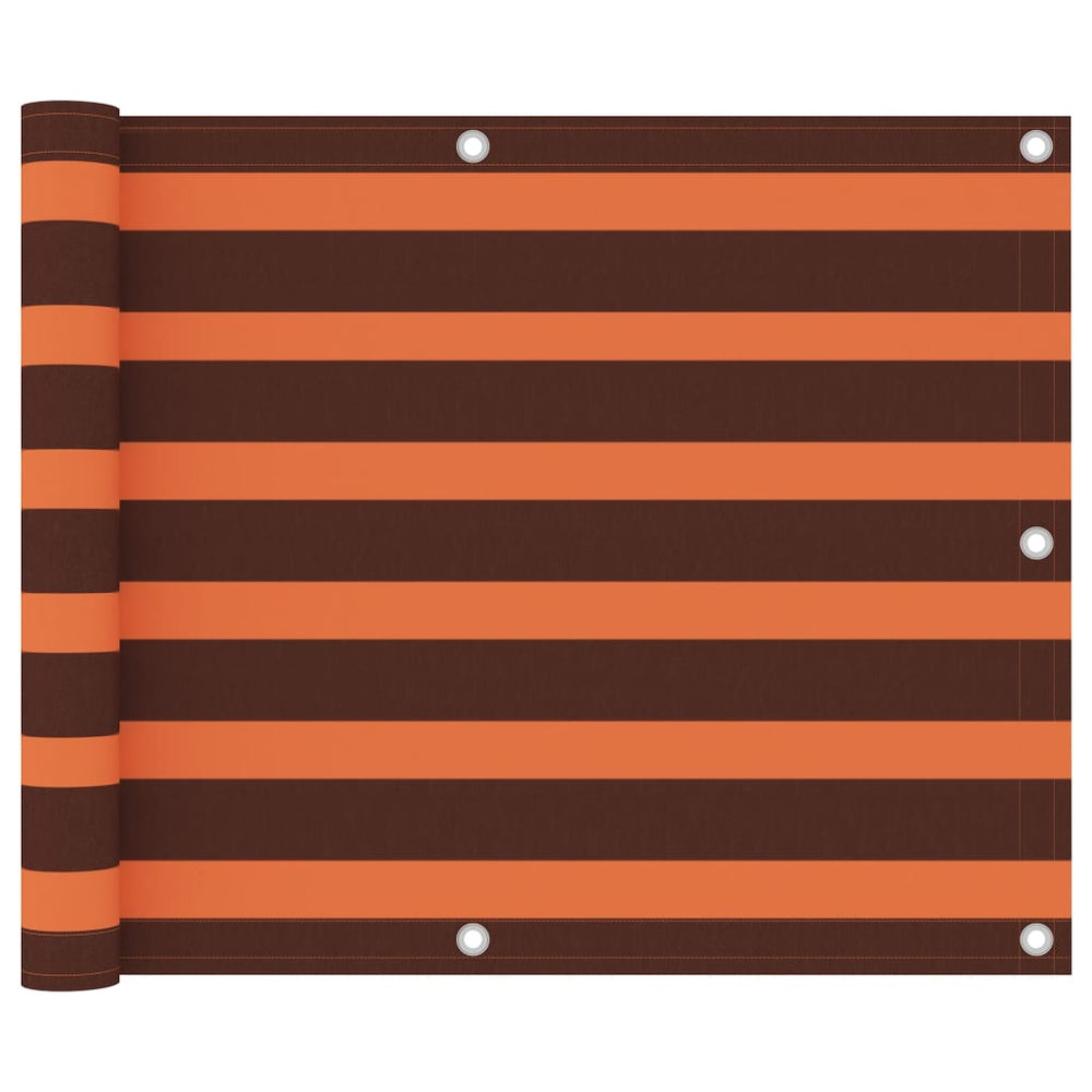 vidaXL Balcony Privacy Screen Orange and Brown 75x600 cm Oxford Fabric