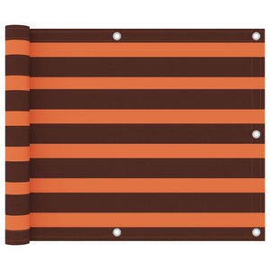 vidaXL Balcony Privacy Screen Orange and Brown 75x600 cm Oxford Fabric
