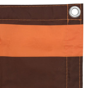 vidaXL Balcony Privacy Screen Orange and Brown 75x600 cm Oxford Fabric