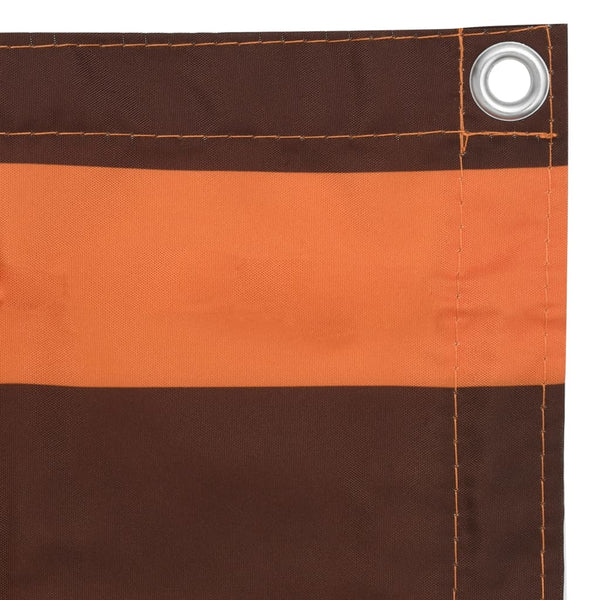 vidaXL Balcony Privacy Screen Orange and Brown 75x600 cm Oxford Fabric