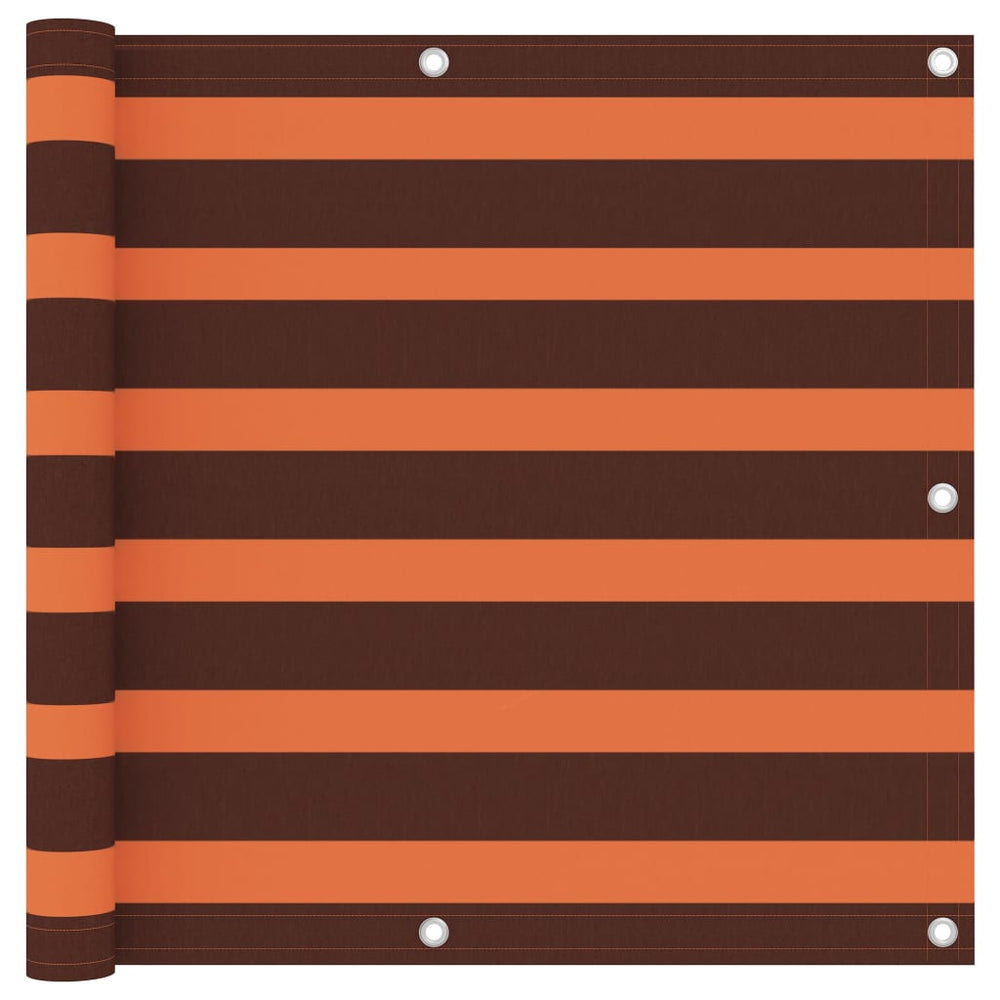 vidaXL Balcony Privacy Screen Orange and Brown 90x400 cm Oxford Fabric