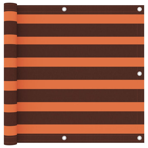 vidaXL Balcony Privacy Screen Orange and Brown 90x400 cm Oxford Fabric