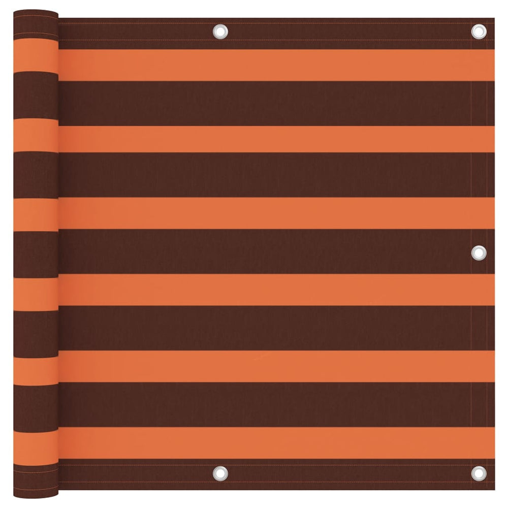vidaXL Balcony Privacy Screen Orange and Brown 90x600 cm Oxford Fabric