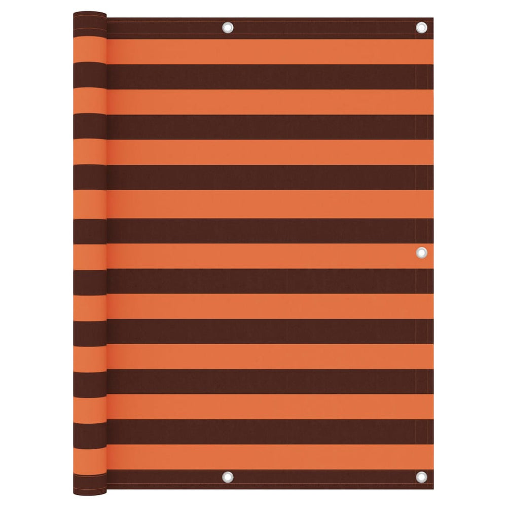 vidaXL Balcony Privacy Screen Orange and Brown 120x600 cm Oxford Fabric