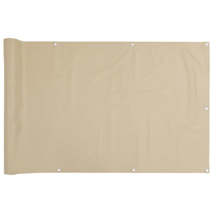 vidaXL Balcony Privacy Screen Beige 75x300 cm Oxford Fabric
