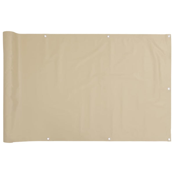 vidaXL Balcony Privacy Screen Beige 75x300 cm Oxford Fabric